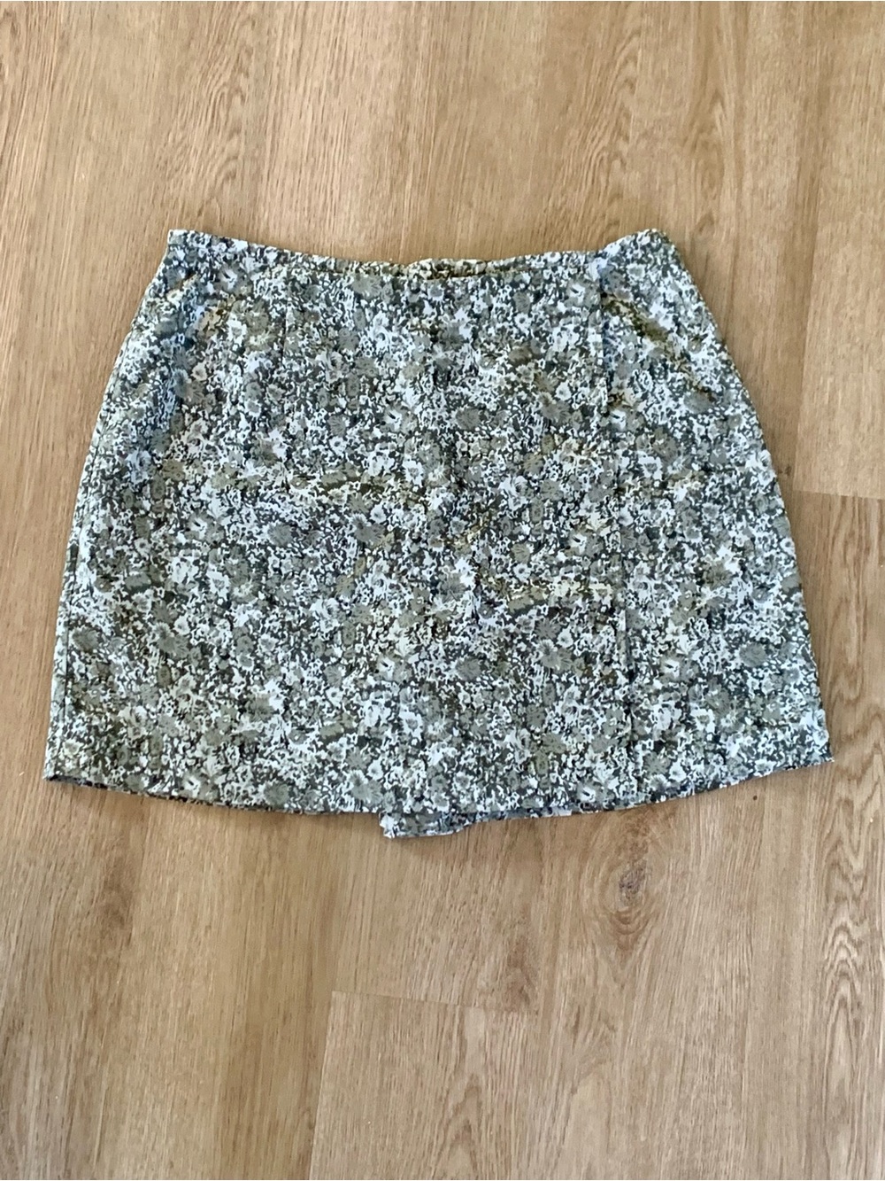 VTG Reitmans 90s Cottagecore Green Floral High Waist Skort Miniskirt Sz 11 Large